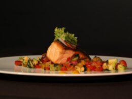 cooked food on white ceramic plate