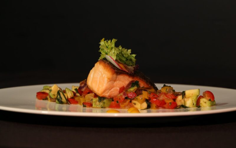 cooked food on white ceramic plate