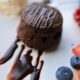 Chocolate Ice Cream With Cherry on White Ceramic Plate