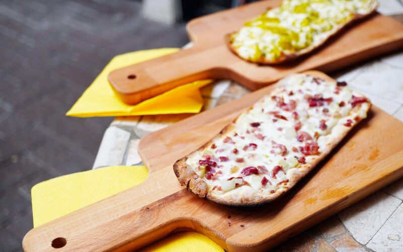 flammekueche, tarte flambée, food